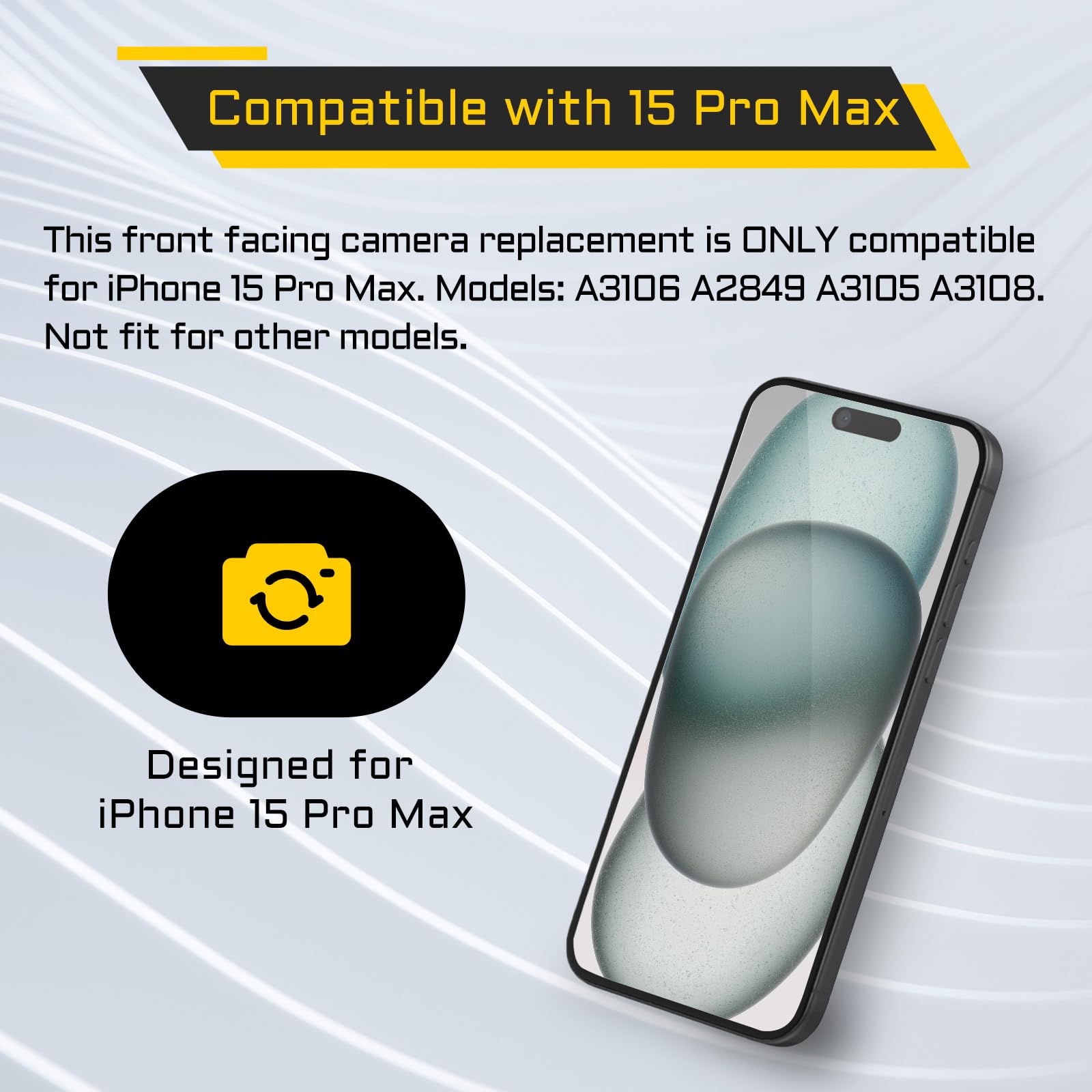 Amazon.com: DGSCSMY for iPhone 15 Pro Max Front Facing Camera