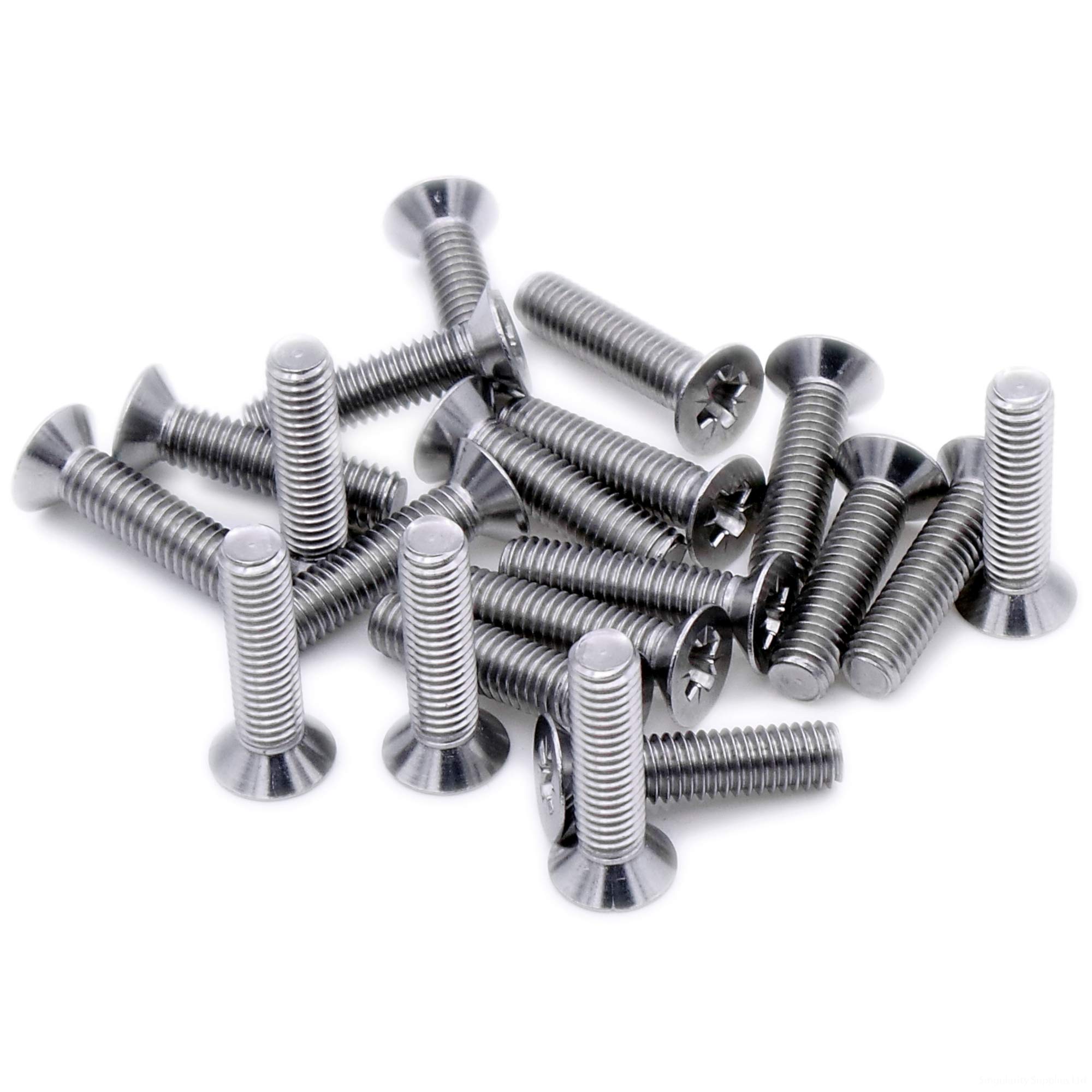 Singularity Supplies M5 (5Mm X 8Mm) Pozi Countersunk Machine Screw (Bolt) - Stainless Steel (A2) (Pack Of 20)