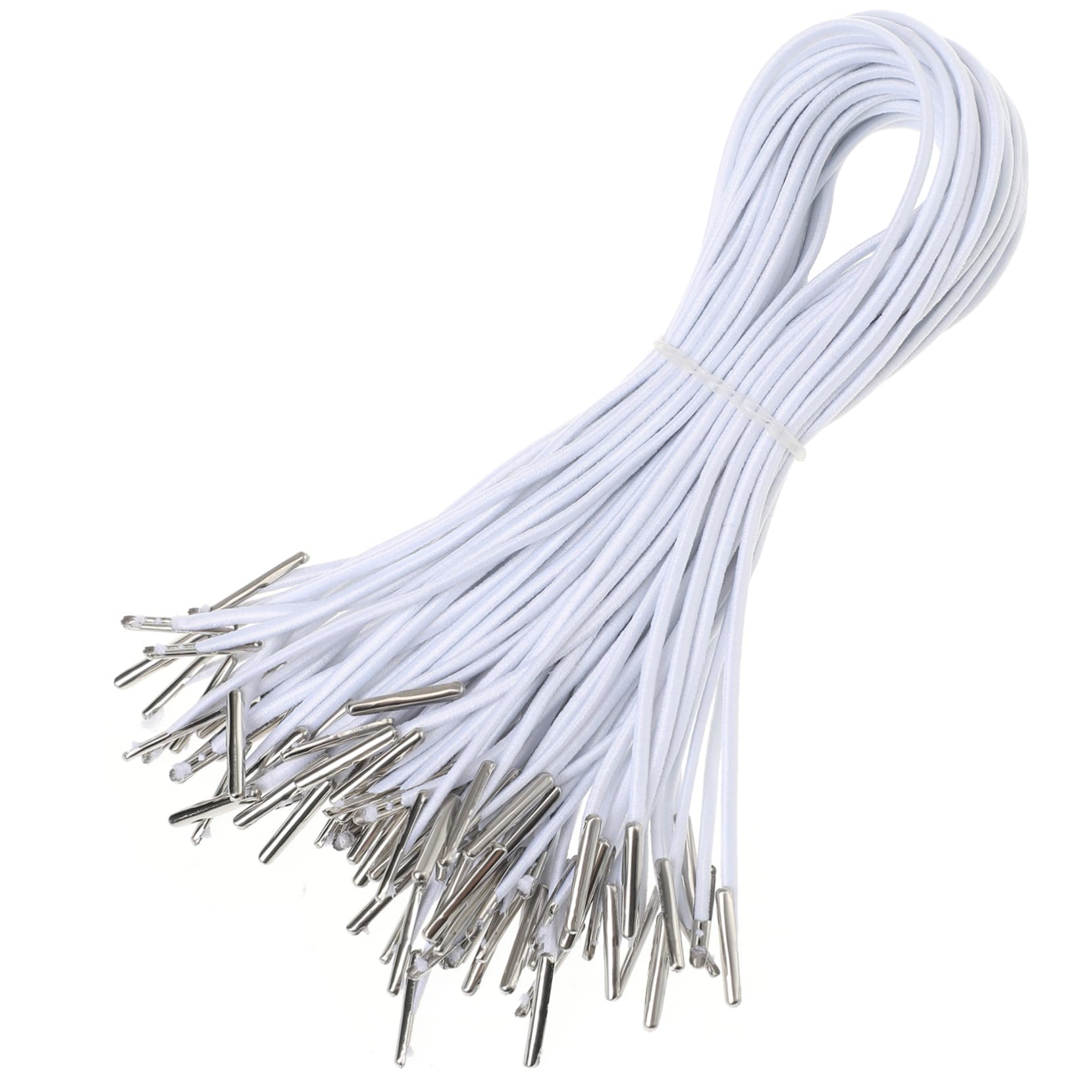 NUOBESTY 600 Piezas De Cordón Elástico Con Extremos De Metal Carrete De Punto Para Coser Manualidades Banda Elástica Cordones De Púas Cordones De Cuentas Manualidades Para Adultos