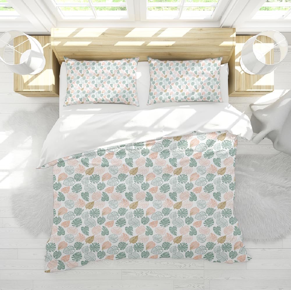 Housse de couette 260 x 240 cm avec zipper et liens anti-glisse