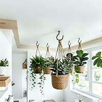 Vista 3 de Ganchos para tazas de 2 pulgadas, ganchos de bronce y latón antiguo, 20 unidades, para techo, taza, cortina, cocina, colgador de plantas