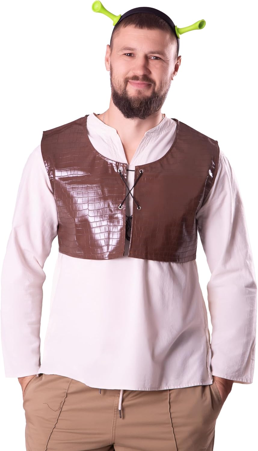 Gilet Steampunk Sans Manches Homme Rayé
