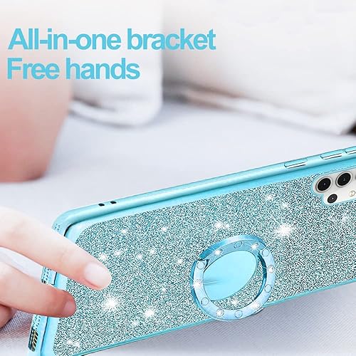 Miniatura 5 de Funda para Samsung Galaxy A32 5G, bonita funda de protección completa con mariposa de cristal con purpurina para niñas adolescentes, adultos,