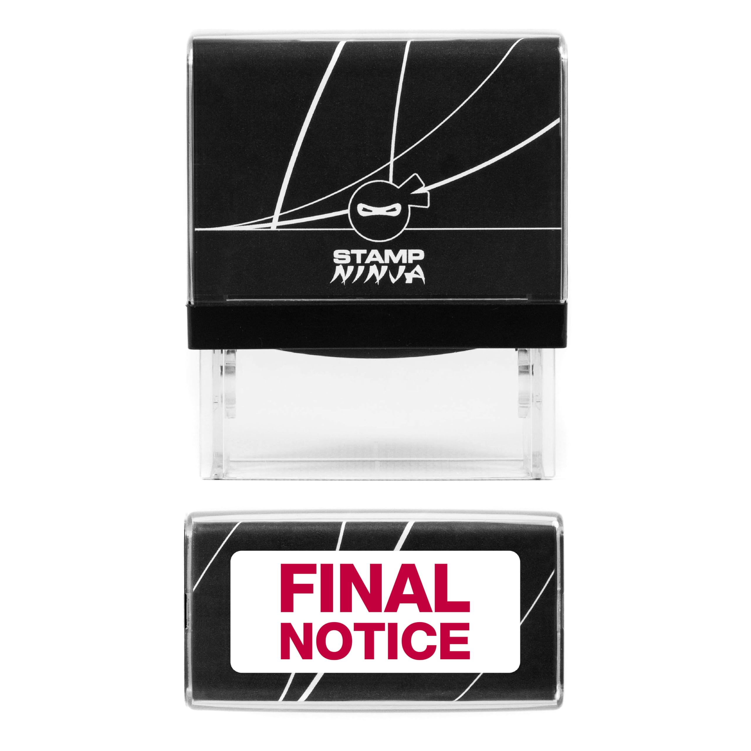 Stamp Ninja 45Mm X 18Mm Accounts Self Inking Rubber Stamp Red Ink - Overdue - Final Notice - On Stop - Please Remit Etc - Red Ink (Final Notice)