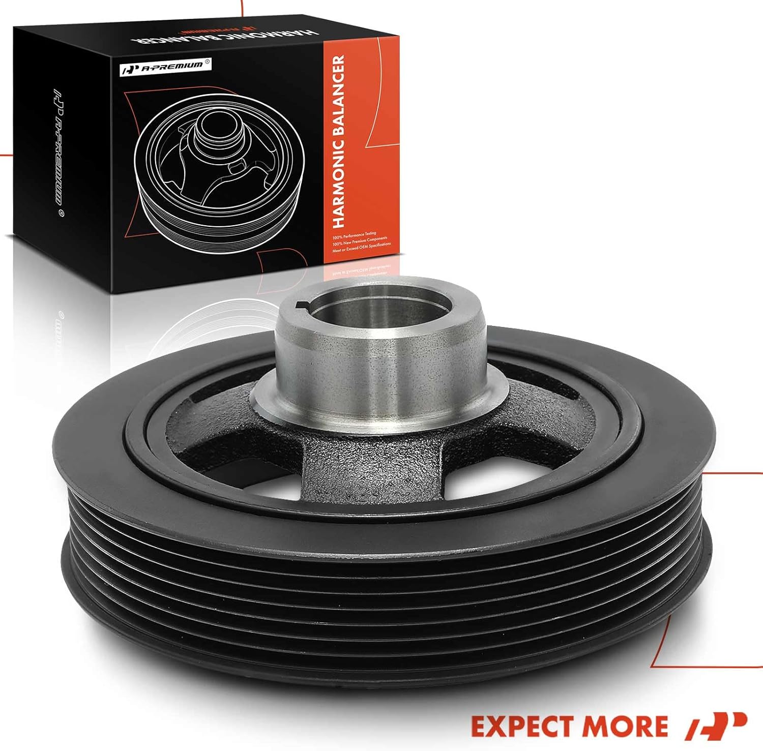 A-Premium Engine Harmonic Balancer Crankshaft Pulley Compatible with Nissan Altima 2007-2018, Murano 2009-2020, Pathfinder 2013-2020, Maxima 2009-2014 2016-2020, Quest & Infiniti QX60, JX35, 6Cyl 3.5L
