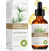 Cyperus Rotundus Oil for Hair Removal: Reduces Unwanted Hair Growth, Slows Regrowth, Soothes Skin & Shrinks Pores Suitable for All Skin Types (1.71 Fl Oz)