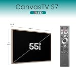 Hisense 55S7N-55 inch CanvasTV™ 4K QLED Google TV with Art Mode, DTS Virtual:X, Dolby Vision/HDR10/HDR10+/HLG, 144Hz Refresh Rate, Game Mode PRO and Voice Control