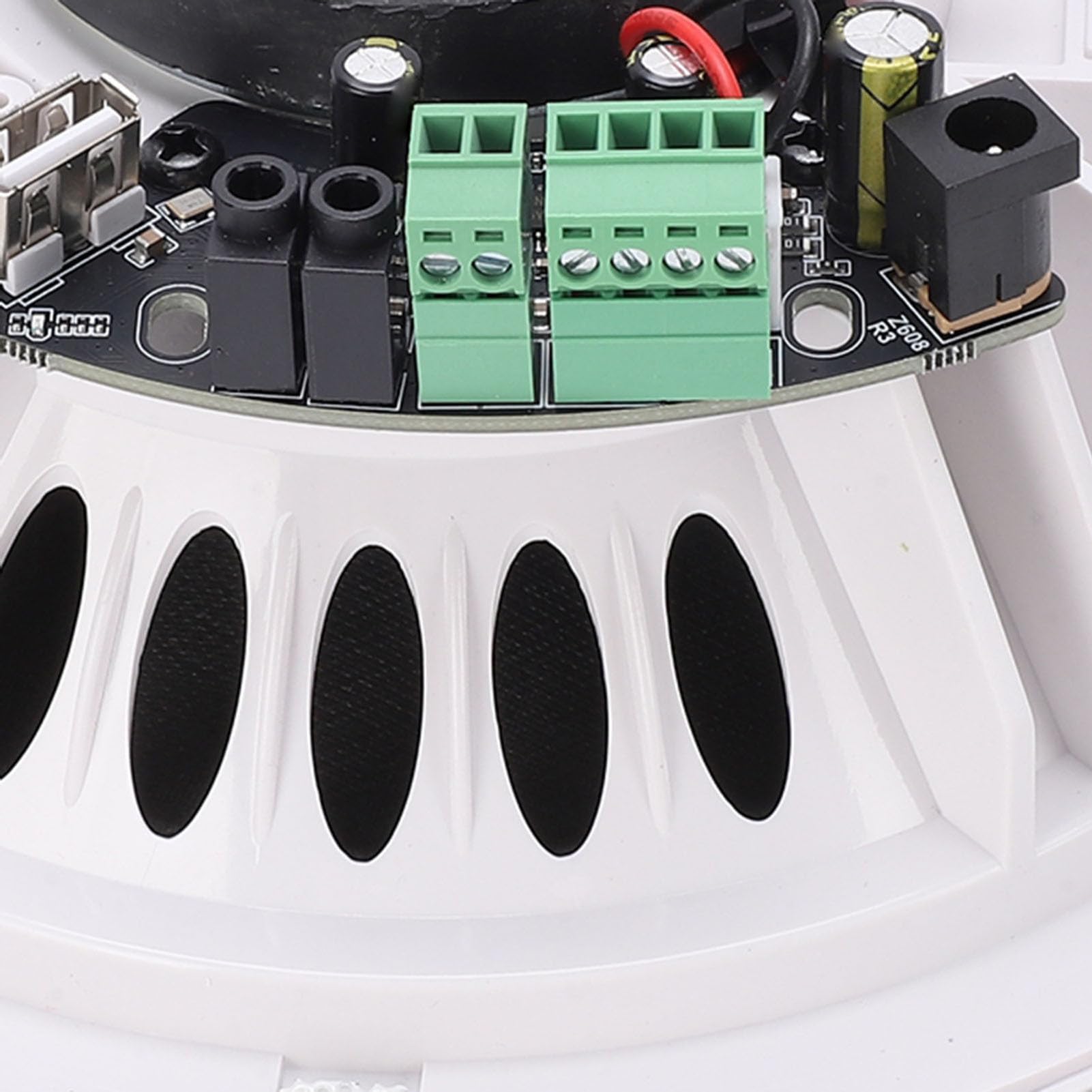 Système D'enceintes Encastrées pour la Maison, Enceinte Active Encastrable au Plafond ou au Mur de 60 W avec Bluetooth intégré et Amplificateur de Classe D, pour la Diffus (Prise européenne)