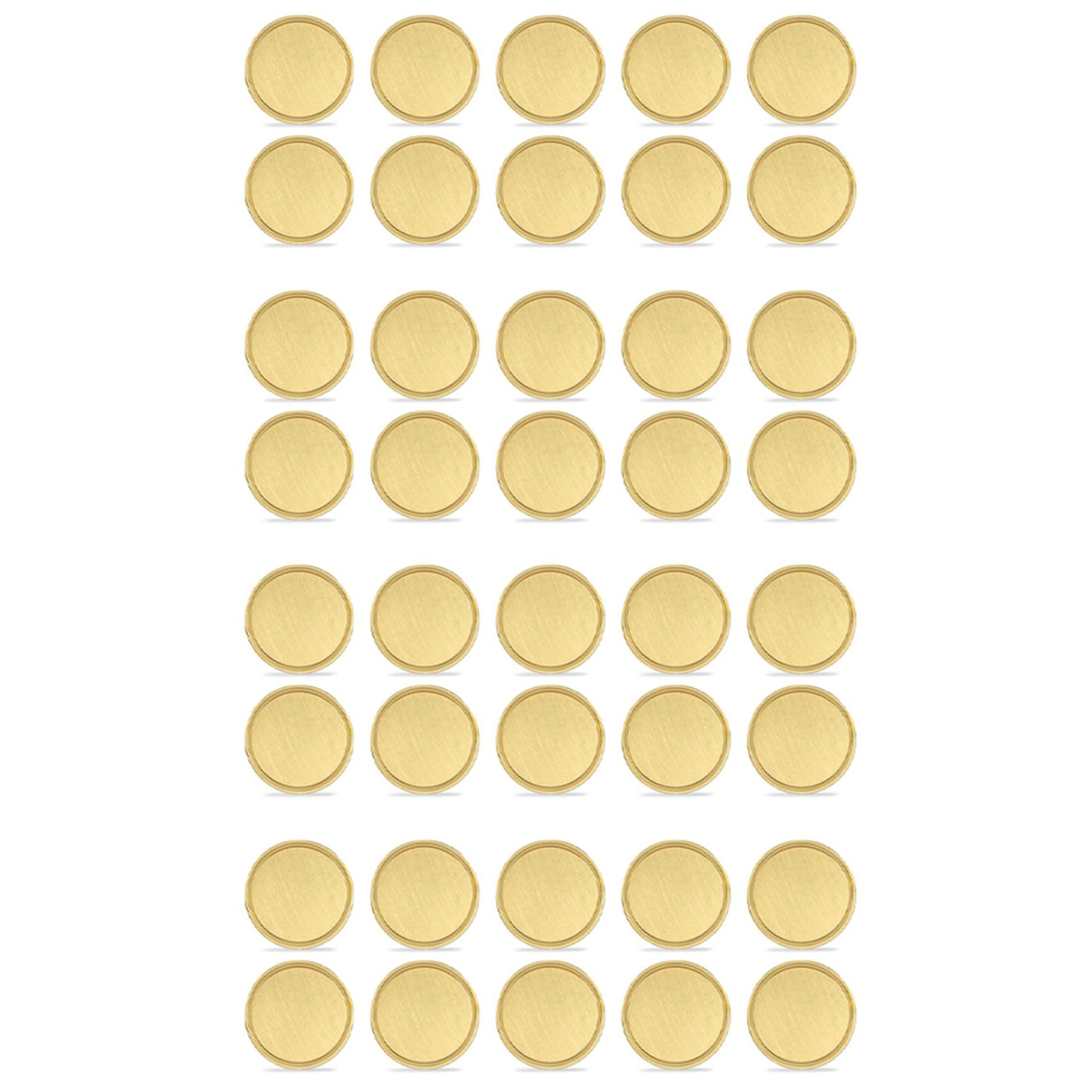 Jnchdghwa As Shown 40Pcs Engraving Blanks Brass Coin Blanks Metal Engraving Blank Coins 40Mm With Acrylic Protection Box