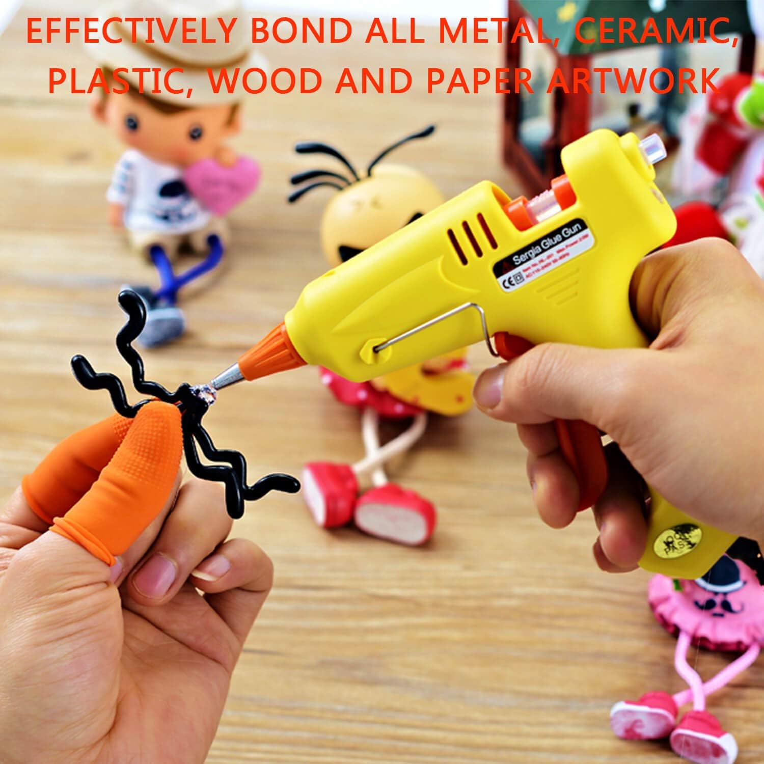 Hot Glue Gun with Glue Sticks 60 Pcs, Mini Glue Gun Kit Hot Melt (Not Full Size), High Temp, DIY Arts & Craft Use, Home Or School Small Projects Sealing and Quick Daily Repairs, New Upgraded, 20 Watt