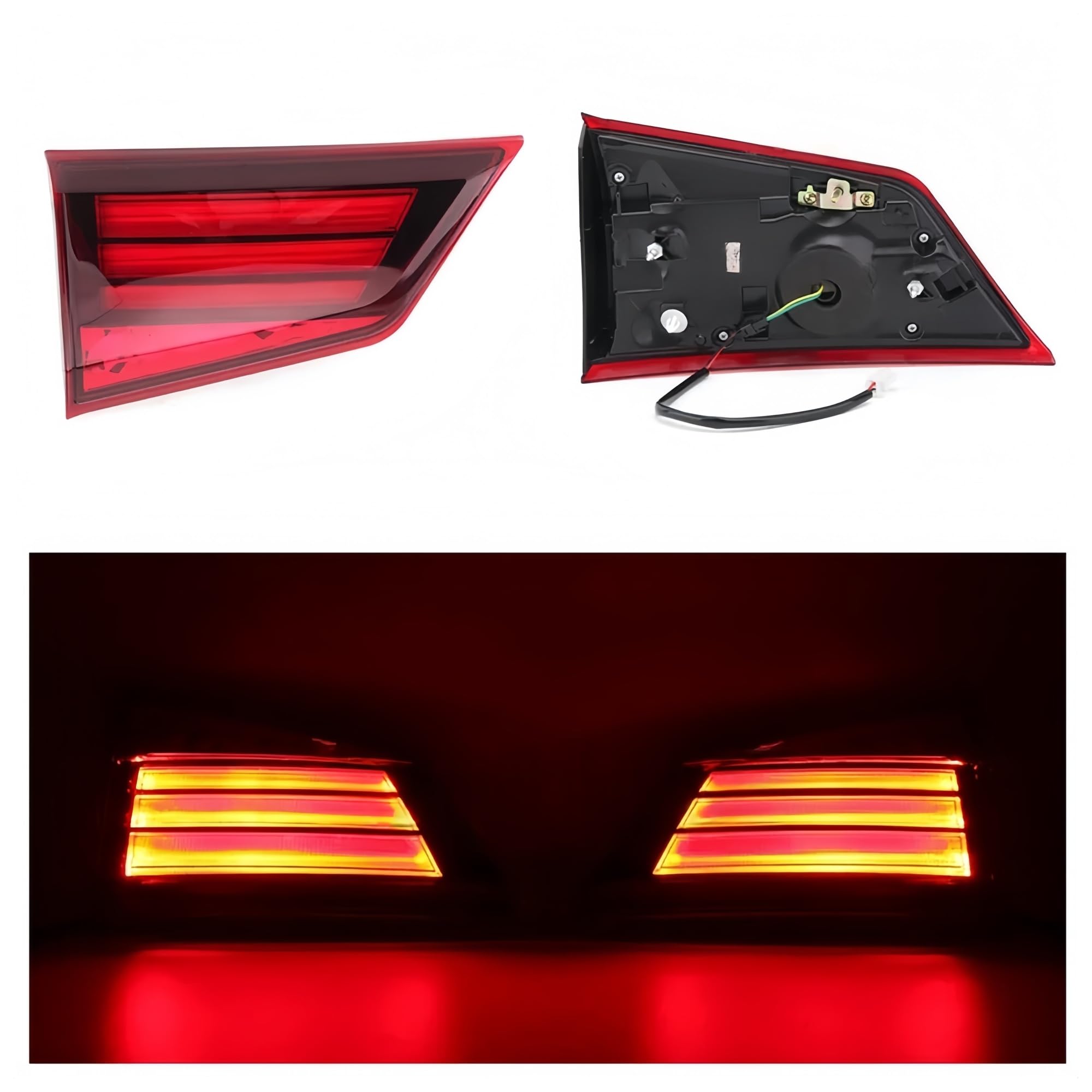 Recambios de automóviles luces traseras led exterior/interior lámpara trasera con lámpara de señal de giro lámpara de freno, compatible con Mitsubishi Outlander PHEV 2016-2021(Inner Right)