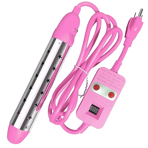 Calentador de agua de inmersión, calentador de cubo eléctrico con termostato ajustable integrado, evita el funcionamiento en seco, calentador de