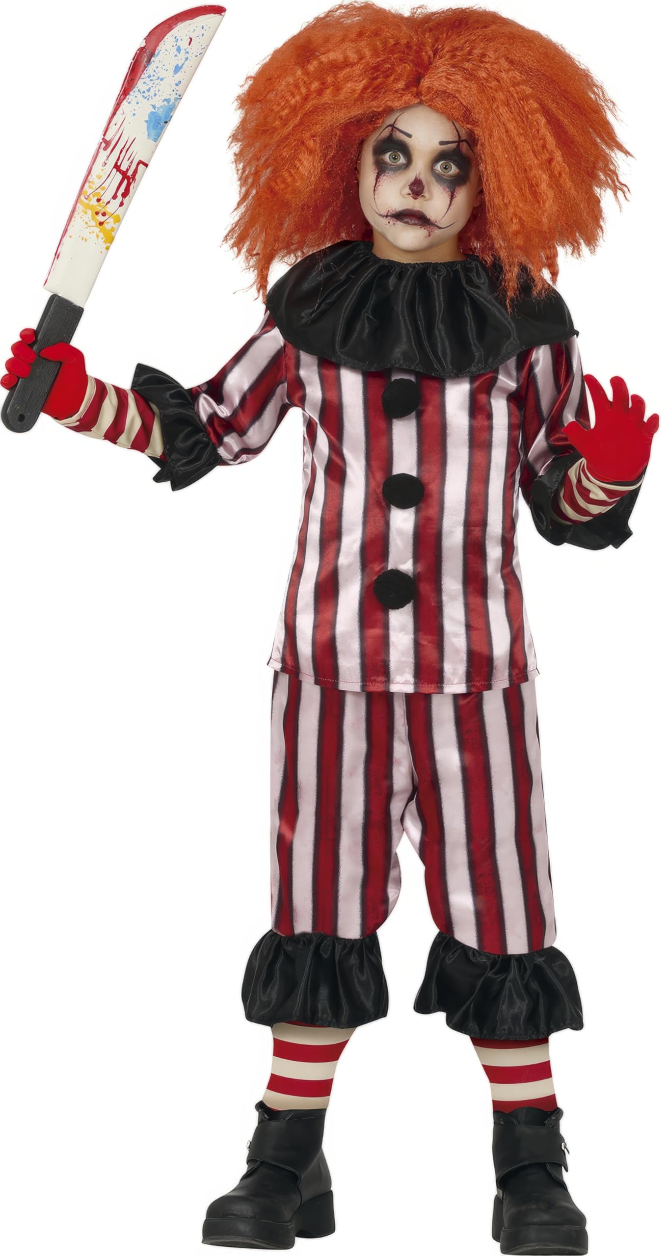 FIESTAS GUIRCA Clown Boy Halloween Child Fancy Dress Costume Age 5-6 Years