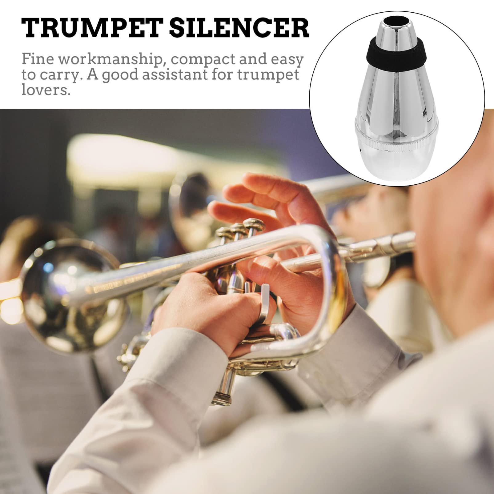 Sordina Per Tromba In Alluminio - Muto Per Tromba Jazz Con Effetto Woofer - Foto 4