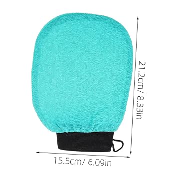 Exfoliating Shower Mitt Reusable Scrub Glove for Gentle Skin Exfoliation Green for Body Scrubbing and Dead Skin Removal