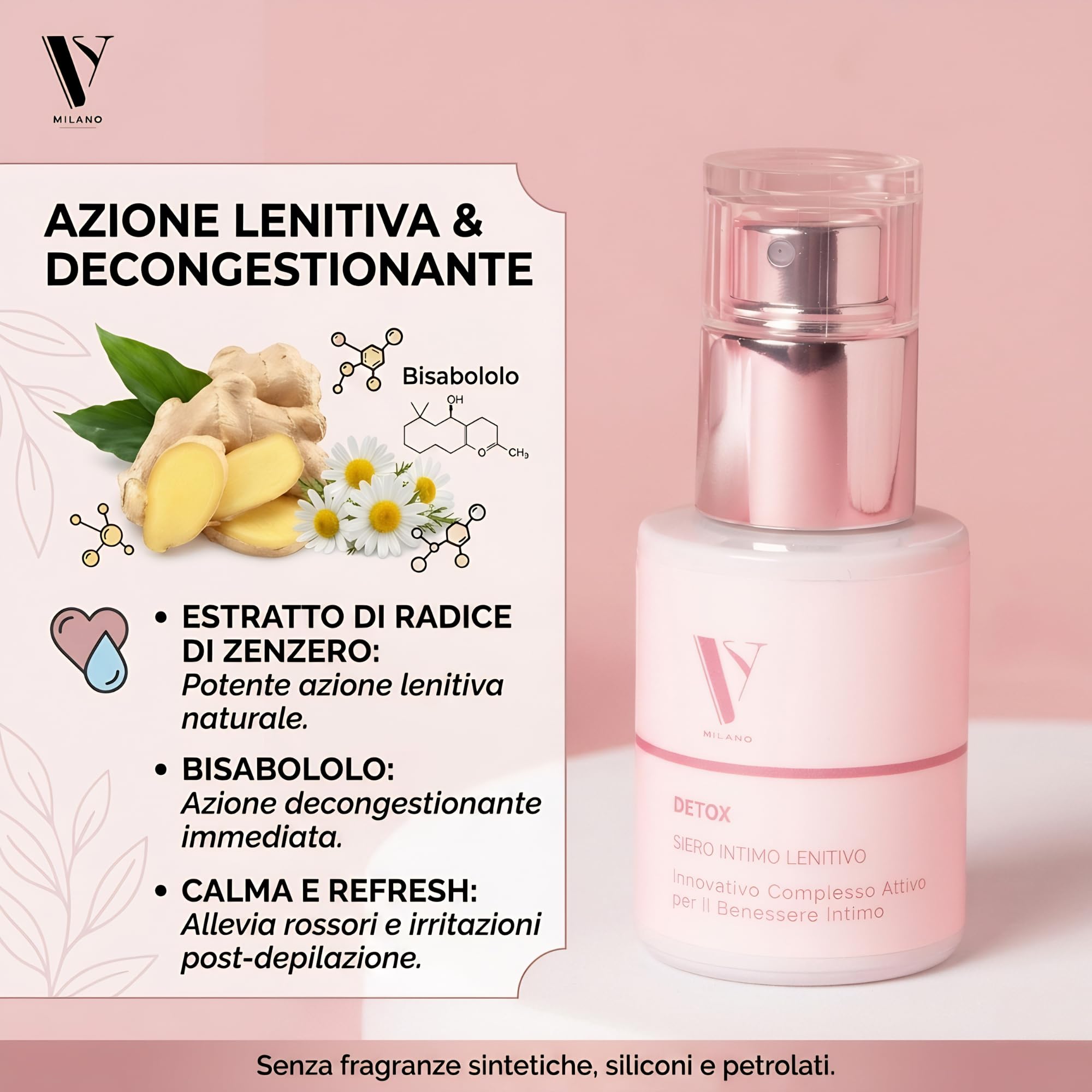 Siero Intimo Lenitivo DETOX 15ml - Anti Irritazione, Rossore e Prurito Post Depilazione e Rasatura - Schiarente Macchie Zone Intime Dark-Spot SymWhite - Contrasta Follicolite - 98% Naturale