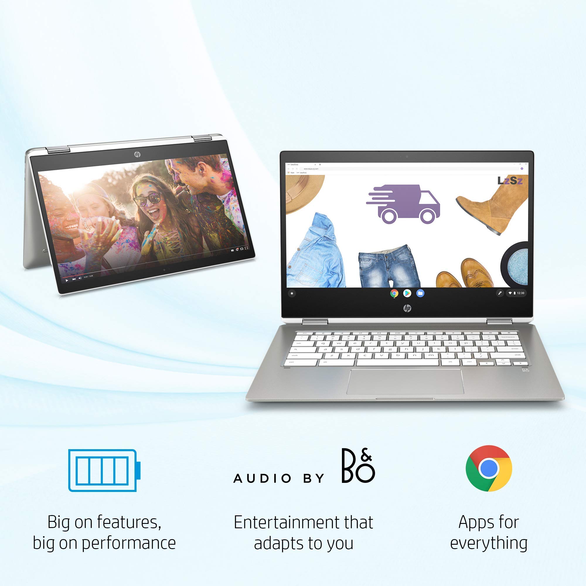 Amazon.com: HP Chromebook x360 14-Inch HD Touchscreen Notebook, 2