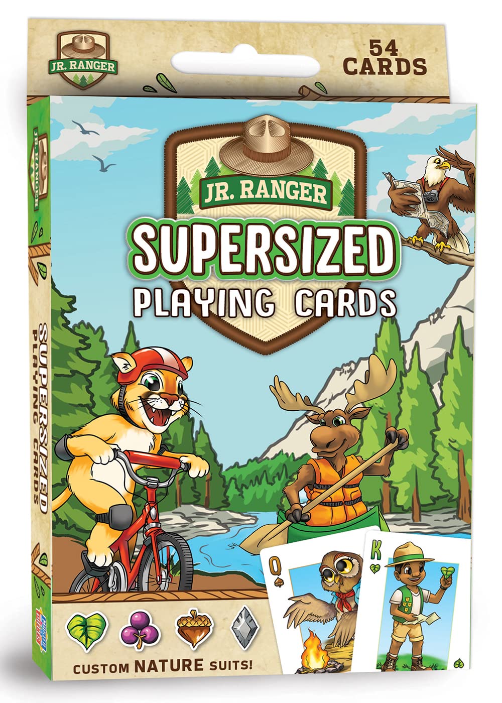MasterPieces Licensed Kids Games - Jr Ranger - Supersized Playing Cards Games for Kids & Family, Laugh and Learn