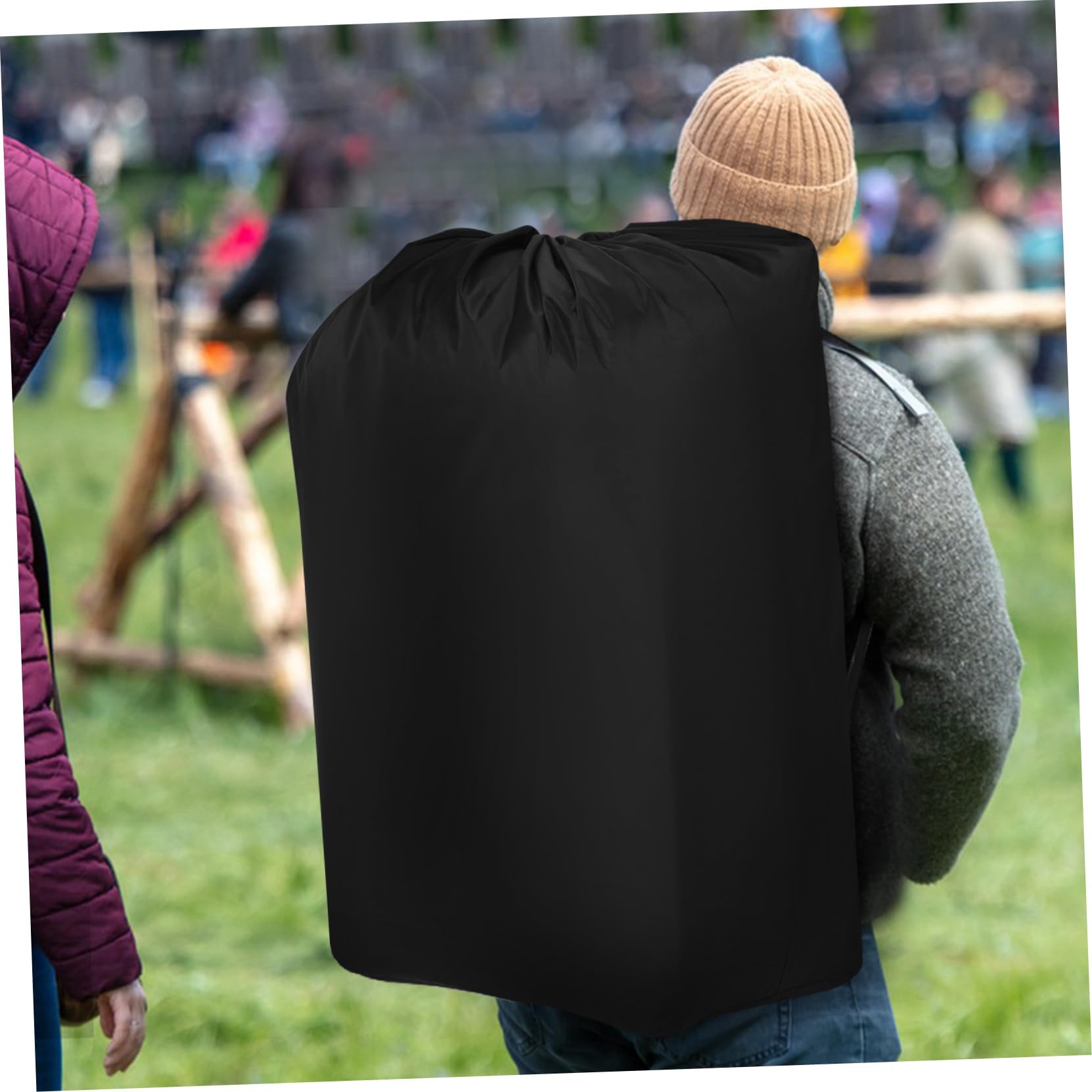 Toddmomy Borsa da Viaggio per Carrozzina, Copertura per Viaggio in Aereo, in Nailon Nero, 2 Spallacci e Chiusura a Coulisse, Adatta a Vari Modelli