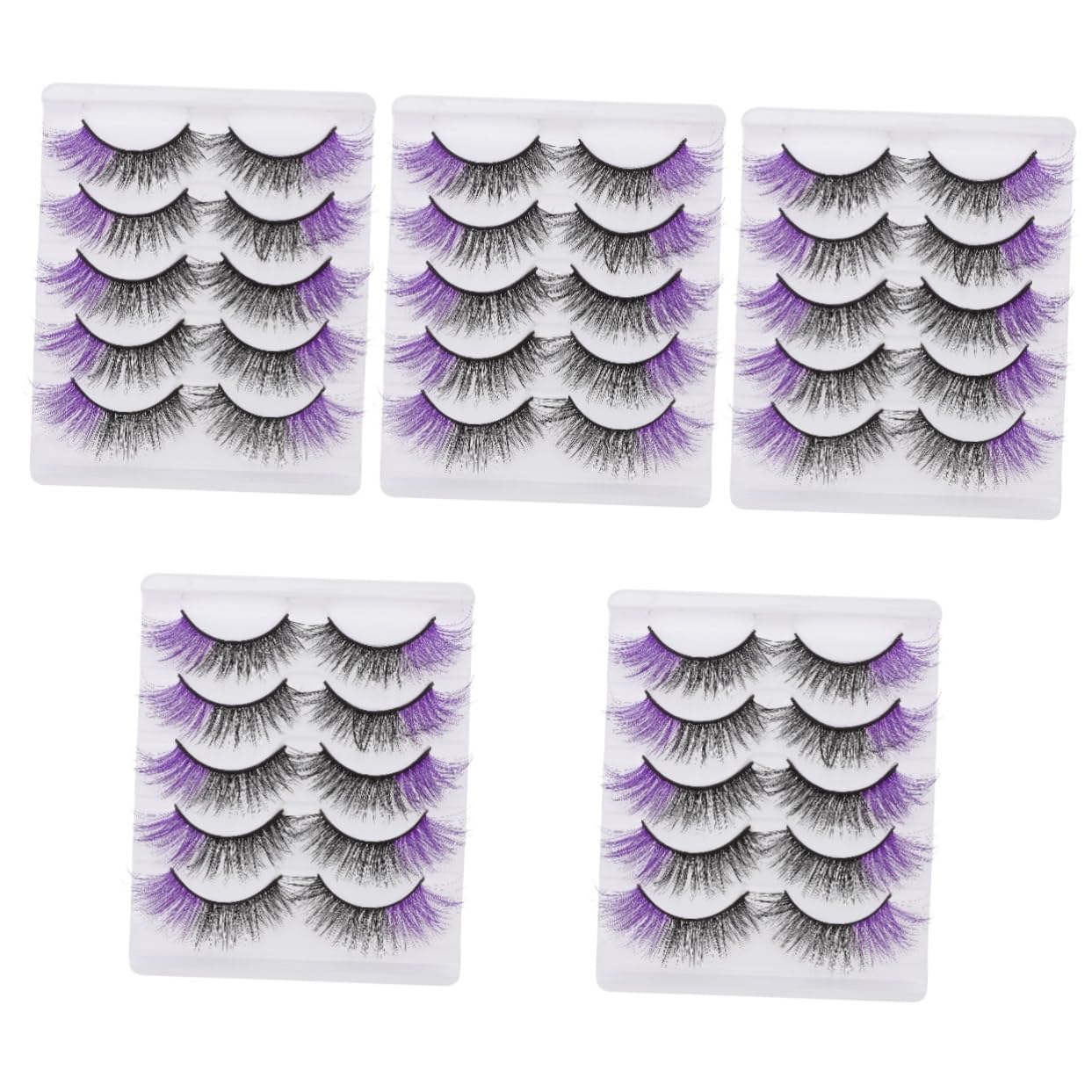 FOMIYES 25paires Faux Naturels Fausse Avec Boîte Extensions De Réutilisables Pour Regard Élargi Et Élégant