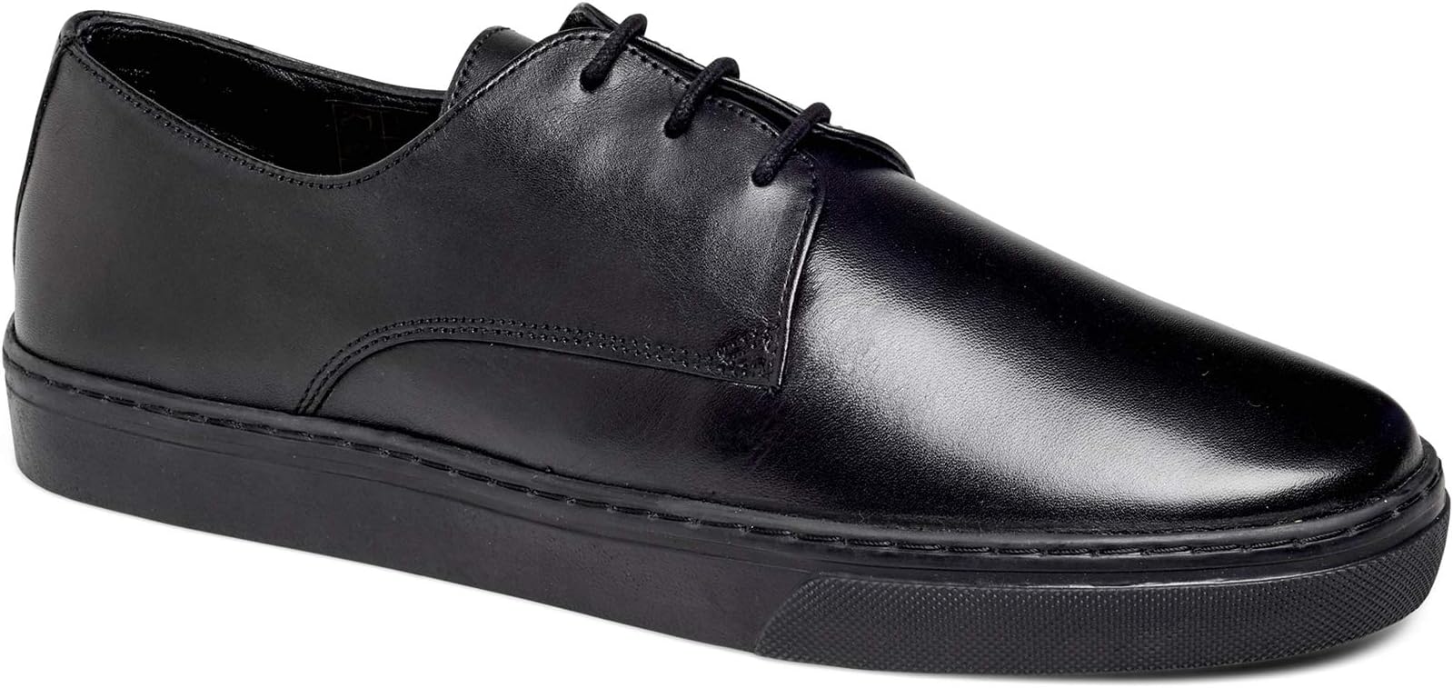 Anthony Veer Coolidge Derby Men's Lace-up Italian Leather Fashion Sneaker black Size: 6 UK