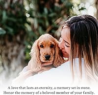 Vista 4 de Piedra conmemorativa personalizada para perro, placa con estampado de pata de corazón de No Longer by Our Lide, regalo de pérdida de mascotas