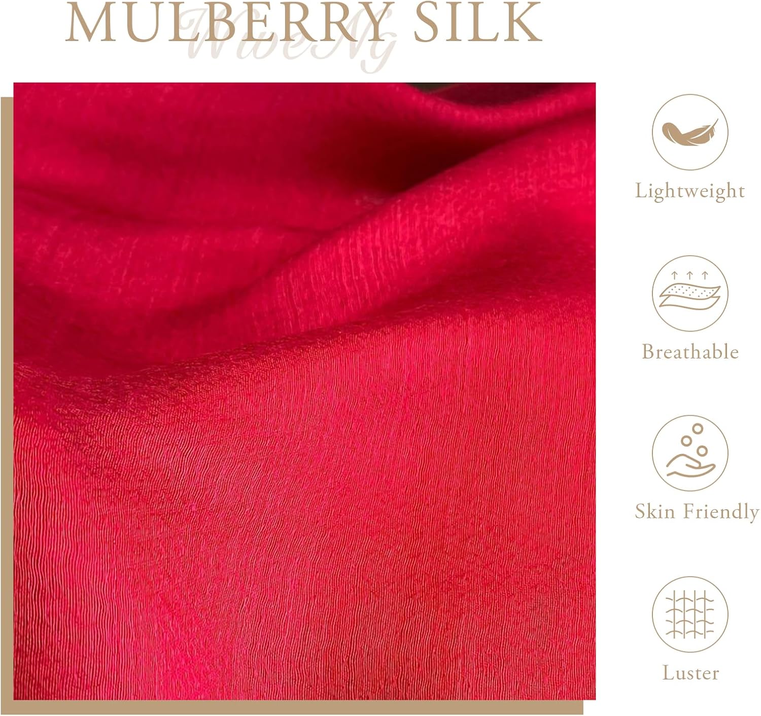Silk Scarf - Chiffon Scarf With Rose Embroidery, Transparent Tulle, Lightweight Long Shawl Wrap For Spring Autumn - Image 3