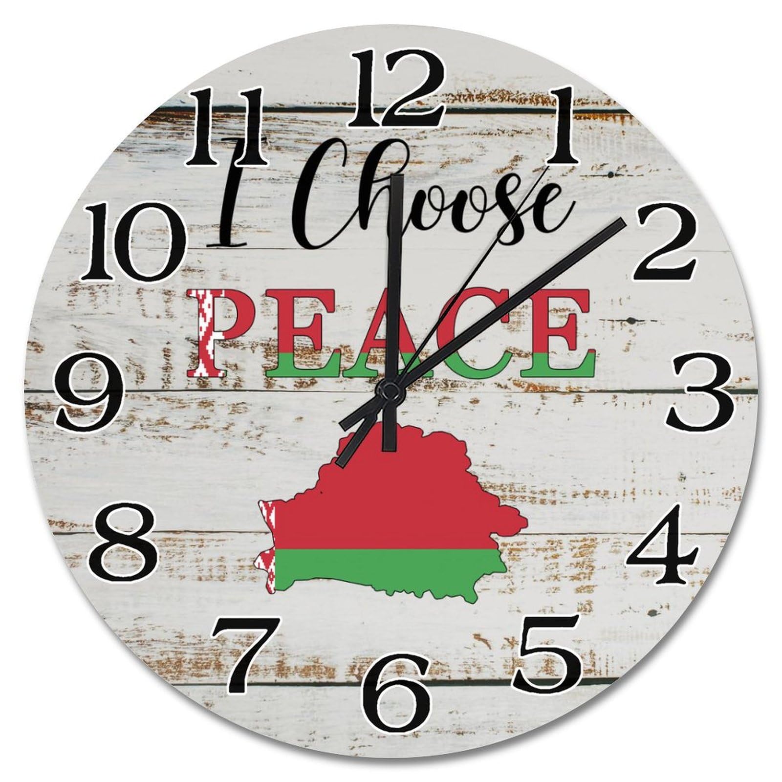 Horloge murale Biélorussie pour chambre dcoration voyage et paix