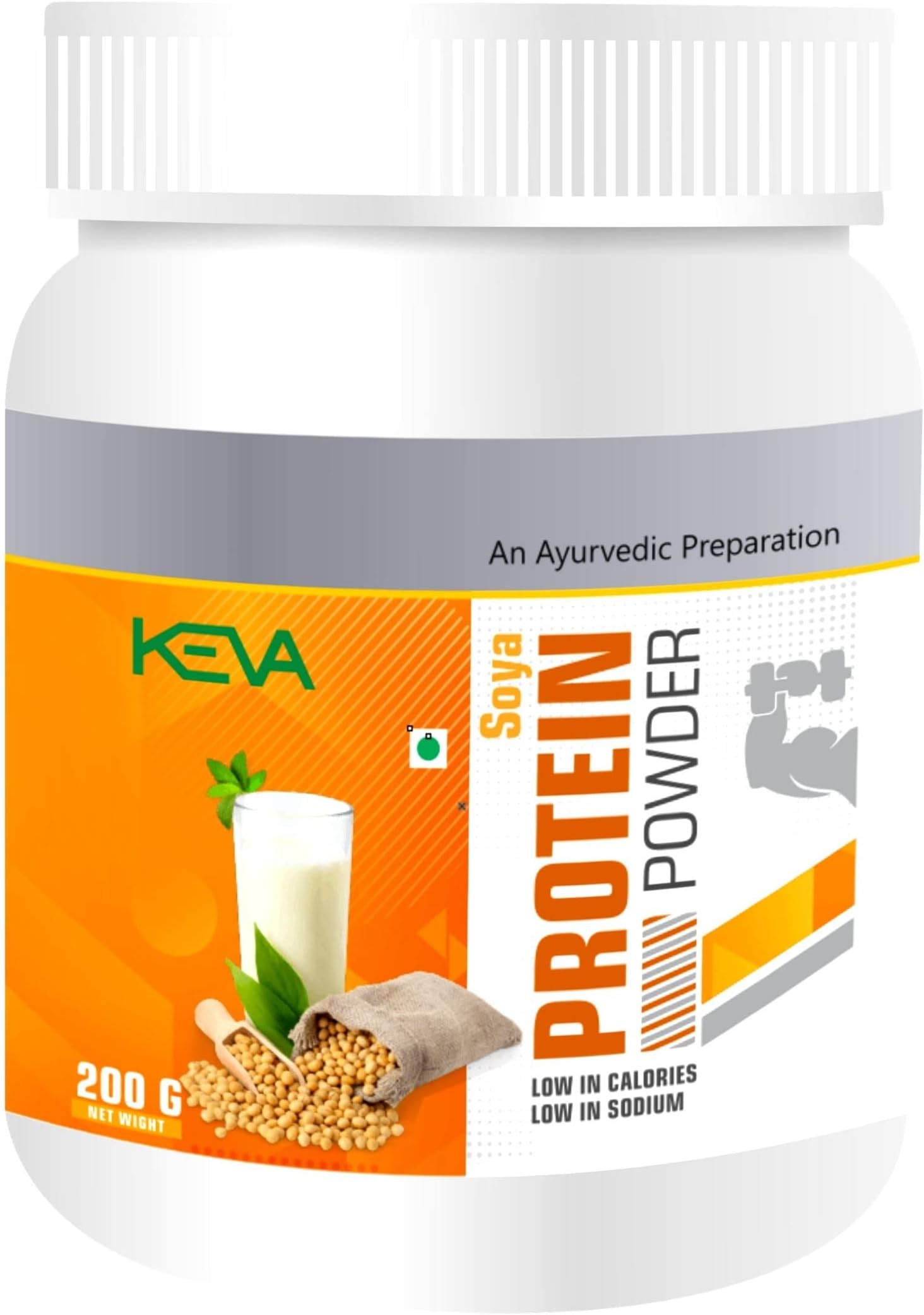 Keva Soya Protein Powder Pure Raw Soya Isolate 90% Protein Powder (Raw & Unflavored) in 200 GM