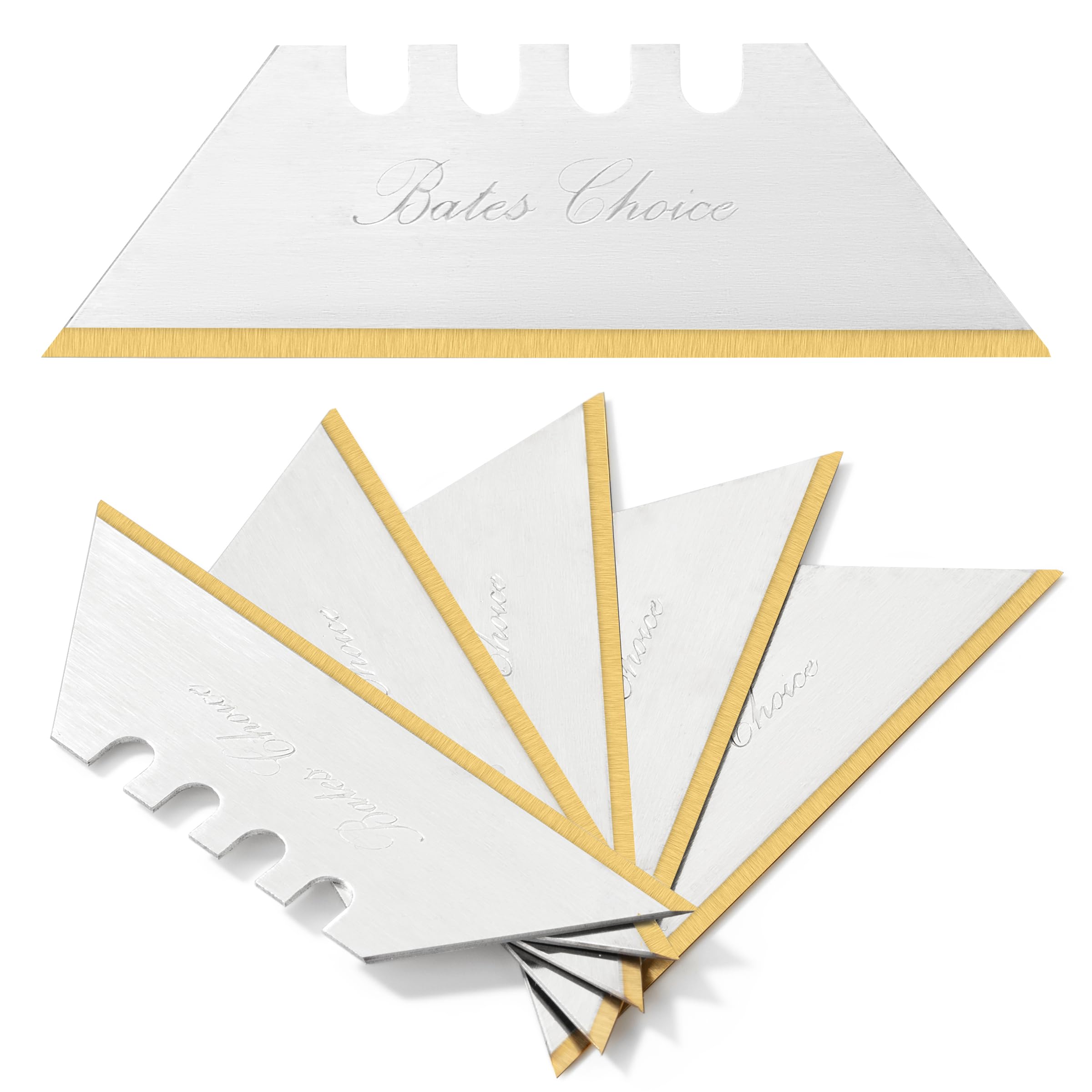 Bates Utility Knife Blades, 40 Pack, Titanium Edge, Box Cutter Blades Refills