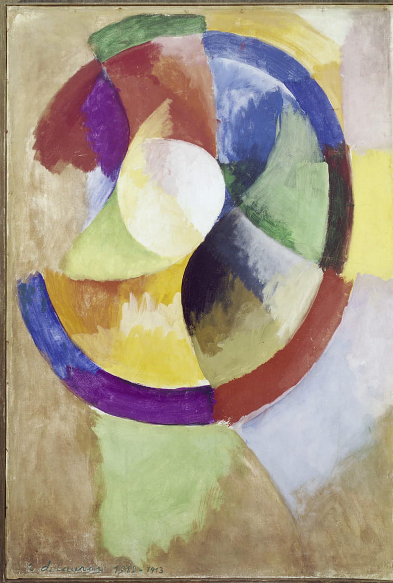 SERENDIPITP Vintage Picture Print on Canvas Wall Art Poster Circular Shapes Sun No by Robert Delaunay Artwork Print Poster for Wall Decor 60x90cm