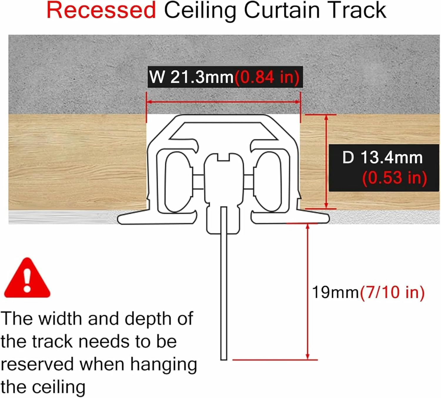 Shower Curtain Track Room Divider Sliding Rail for Bedroom/Kids Room/Hospital, Living Room Built-in Curtain Track Ceiling Mount, Heavy Duty Recessed Curtain Rod for Showe,White-6.5m/21.3ft