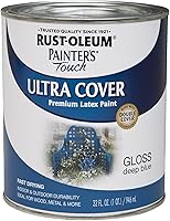 Vista 266 de Rust-Oleum Painter's Touch 1979502 - Pintura de látex, color negro brillante, 1 cuarto de galón