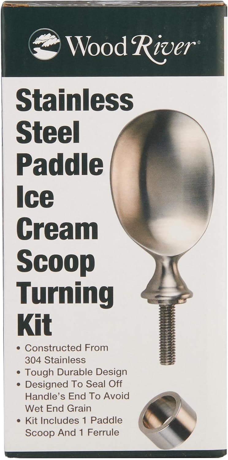 Woodriver Stainless Steel Paddle Ice Cream Scoop Turning Kit
