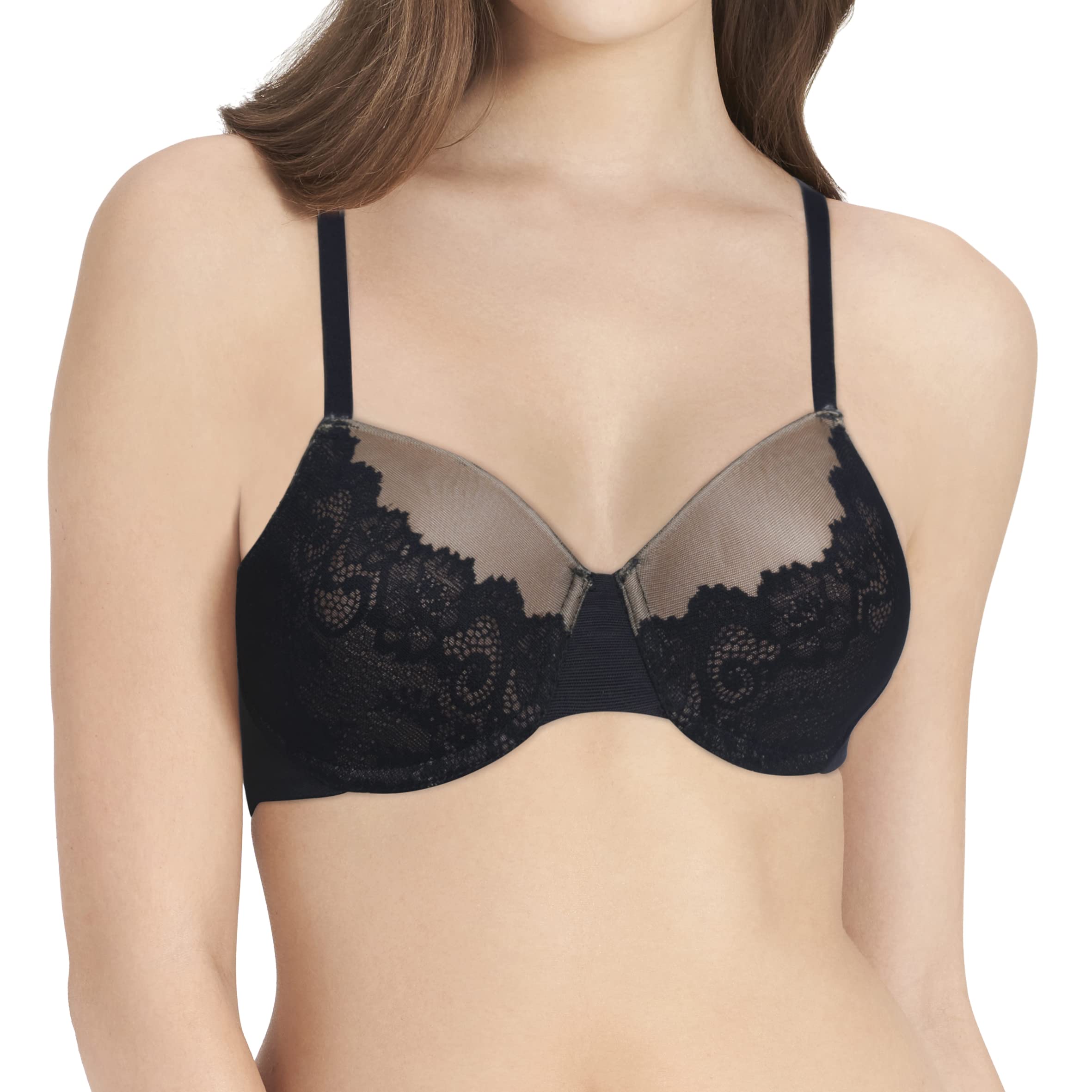 amante Bonded Luxury Lace Padded Wired Demi Coverage T-Shirt Bra-picture-15