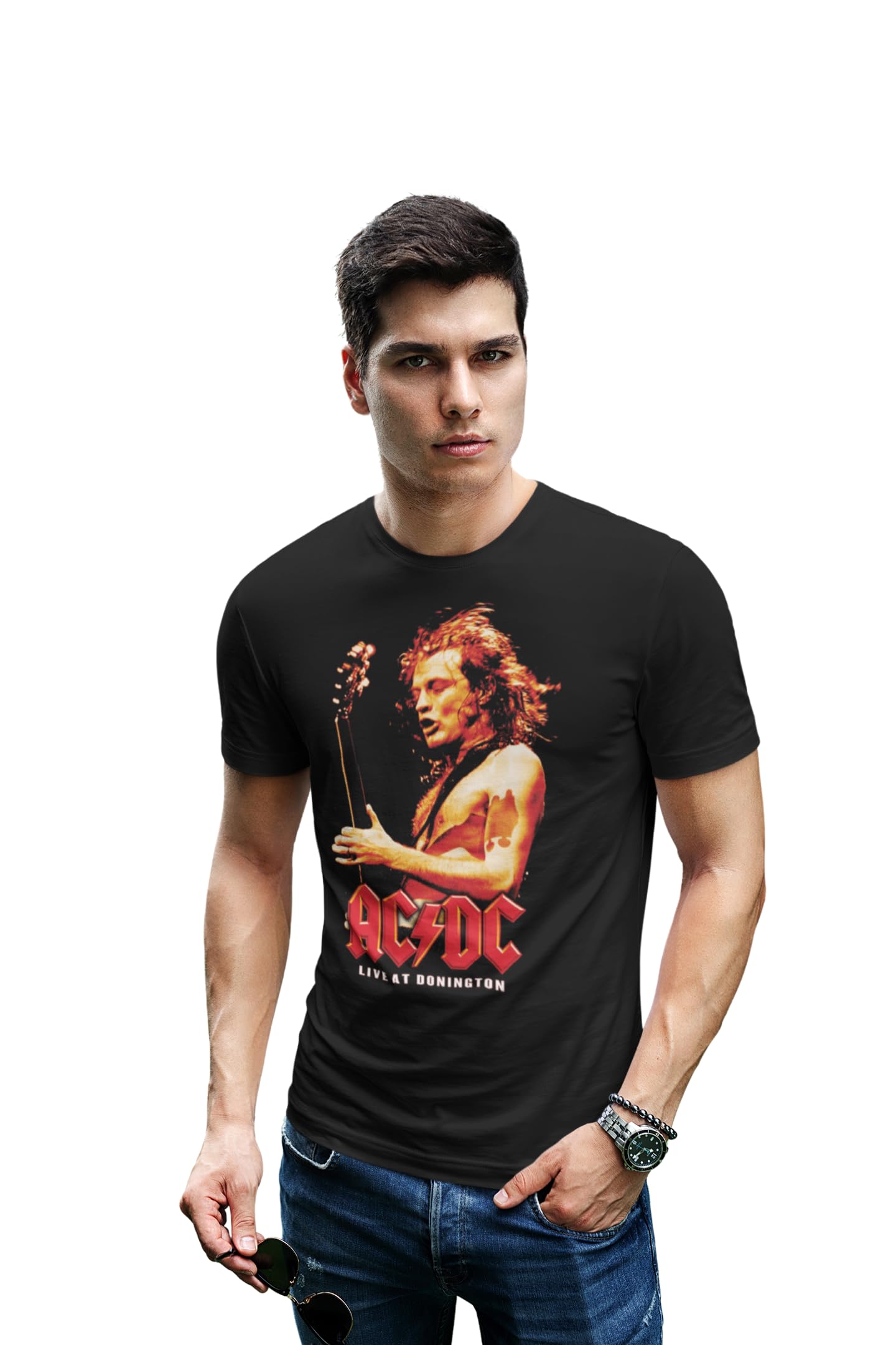 AC/DC Meacdcrts015 T-Shirt Homme (Lot de 1) - Les Beatles, Paul McCartney, John Lennon, RIngo Starr, George Harrison AC/DC Meacdcrts015 T-Shirt Homme (Lot de 1)