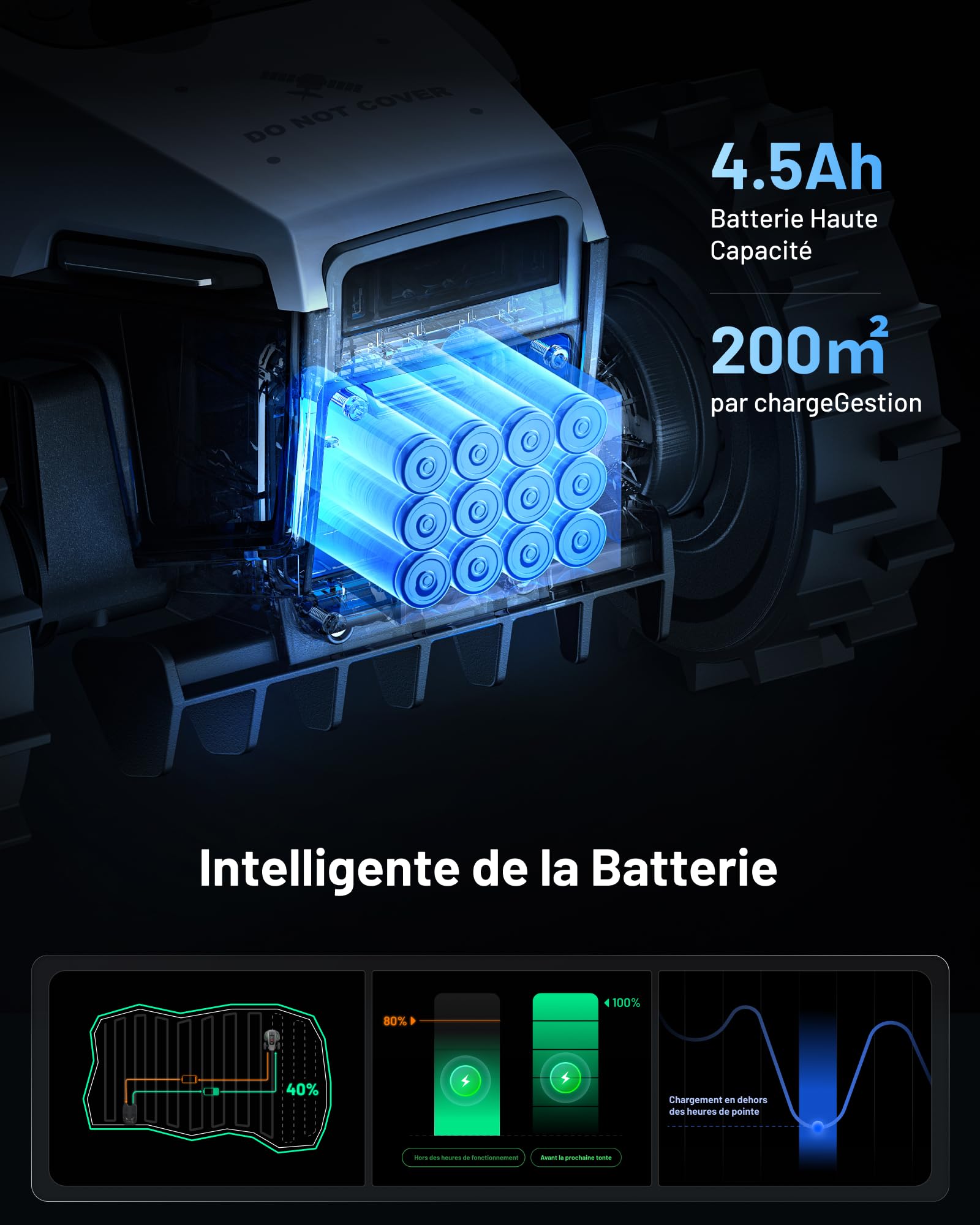 MAMMOTION YUKA Mini 2 500 Robot Tondeuse, jusqu'à 500m²