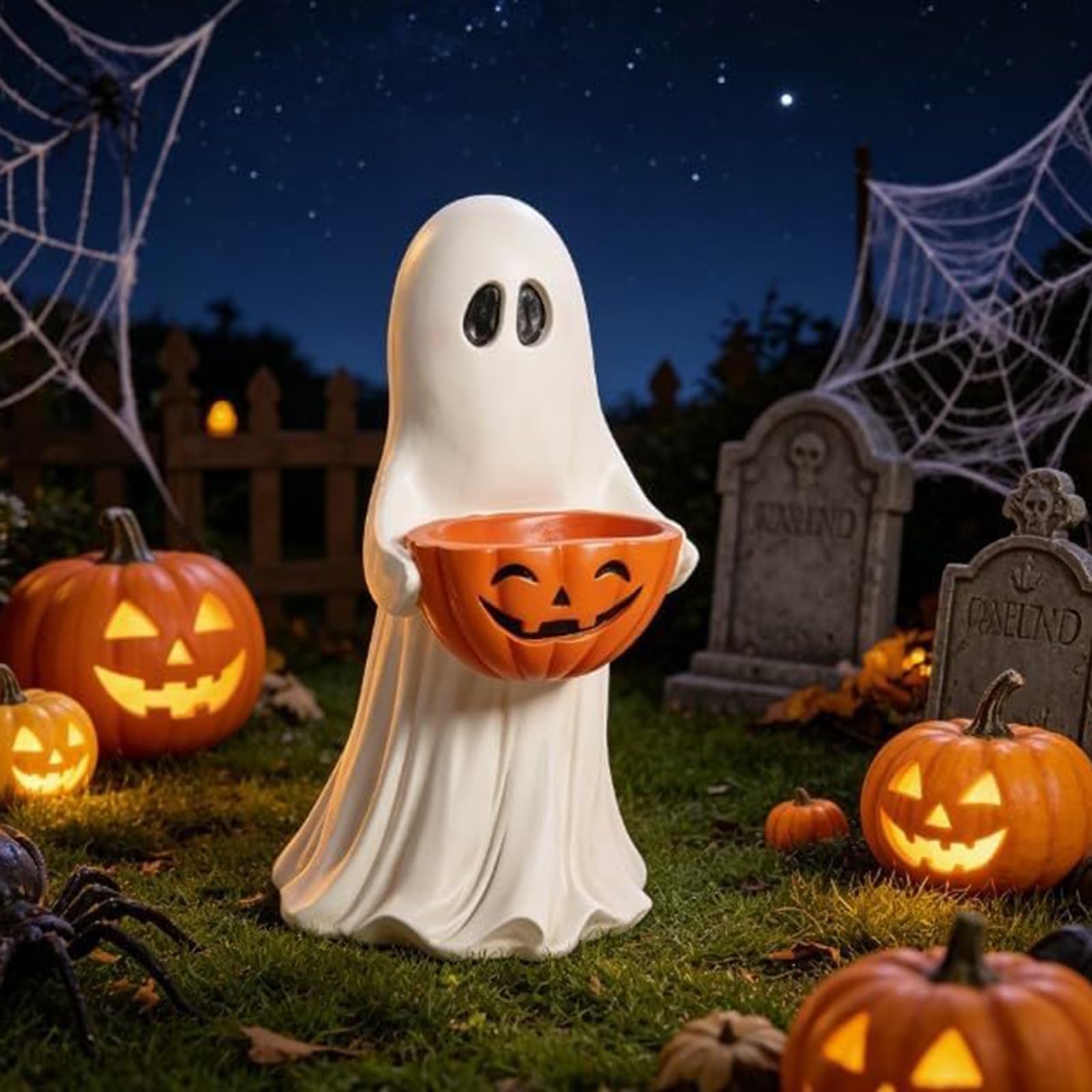 Scultura Fantasma Statuetta di Halloween in Resina (35 cm)