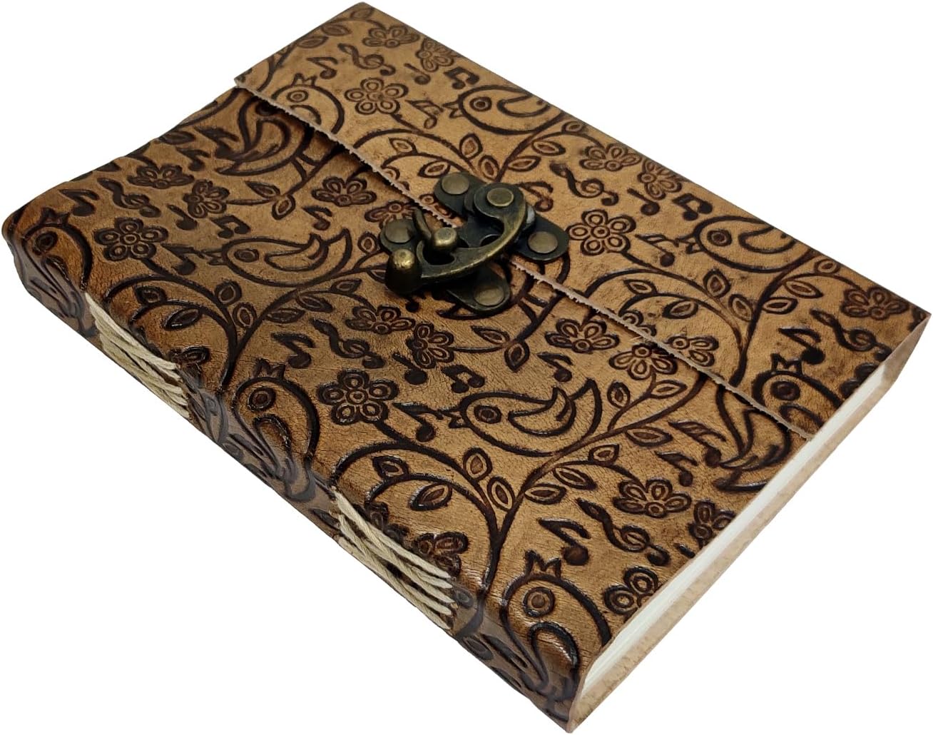 Purpledip Leather Diary/Journal/Notebook Naturally Treated Paper Encased In Leather Cover For Corporate Gift or Personal Memoir (10525)
