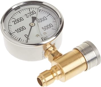 NorthStar Pressure Washer Pressure Gauge - 5000 PSI, 3/8in. Fitting