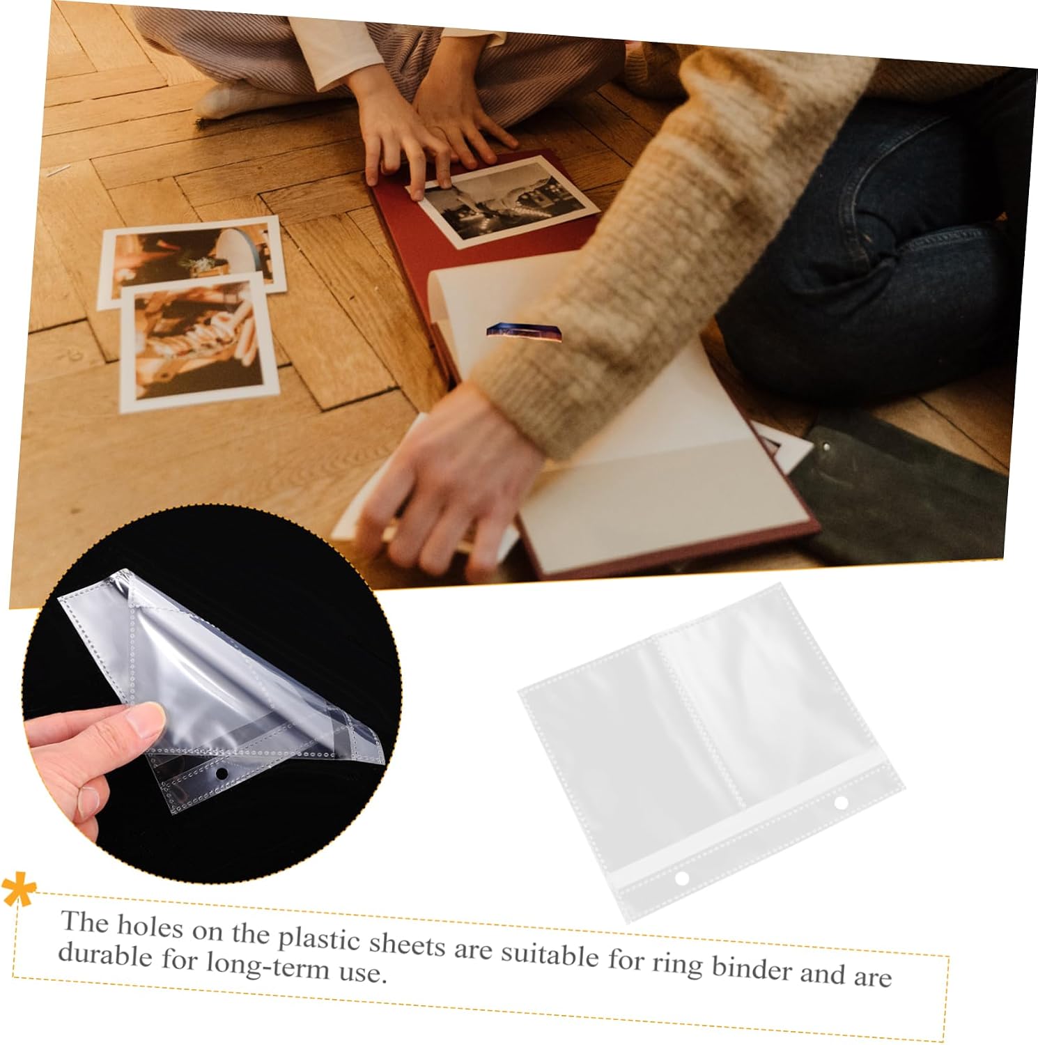 SOLUSTRE 20pcs Album Page Pages Binder Photo Album Refills The Photo Album Small Photo Album Scrapbook Sleeves Binder Photo Pockets Photo Binder Inserts Transparent Mini Album Blue Plastic
