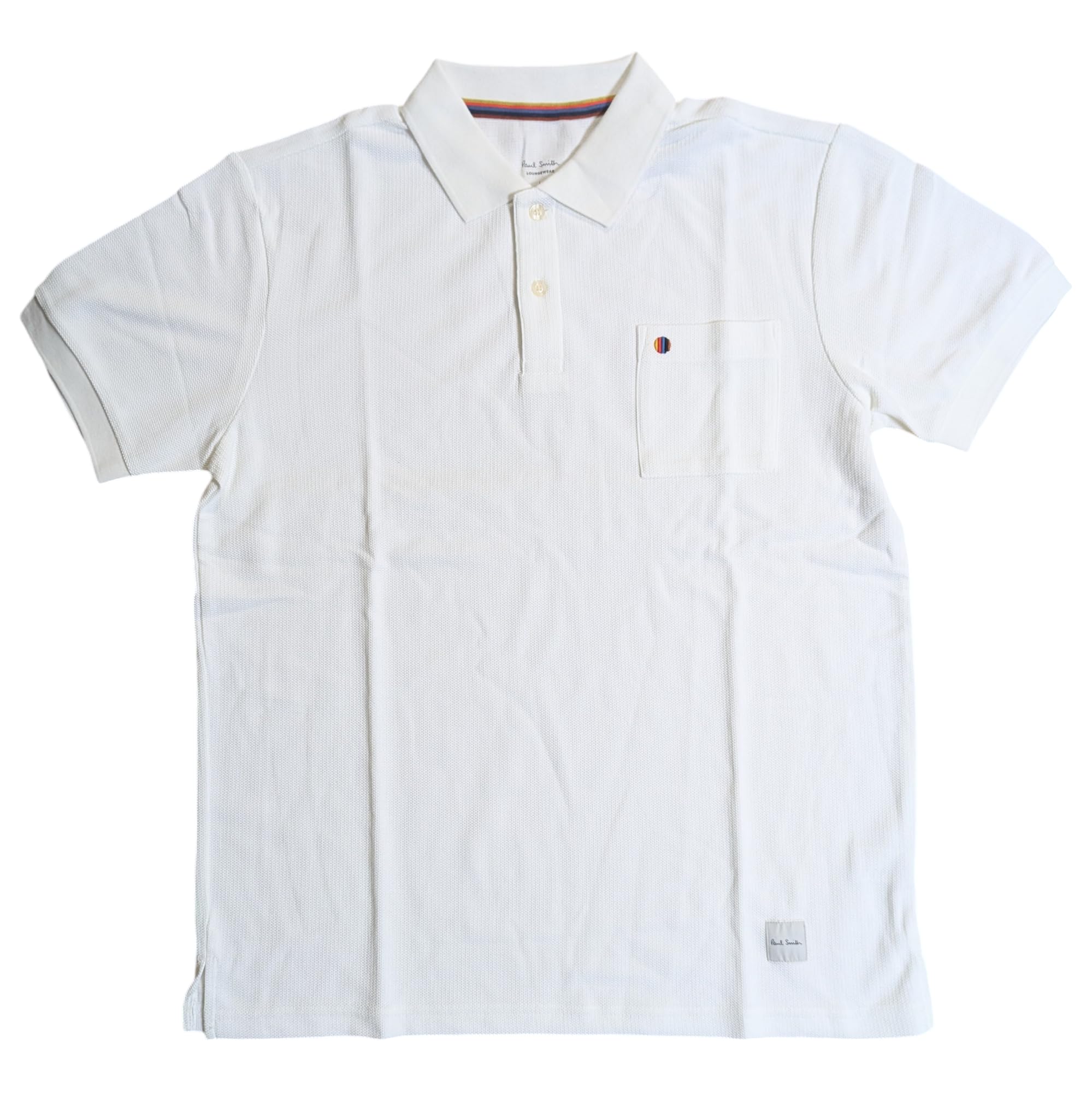 ポールスミス 半袖ポロシャツ L メッシュ DRY マルチスポット サックス 新品 ポールスミス Paul Smith 半袖 ポロシャツ LL マルチ
