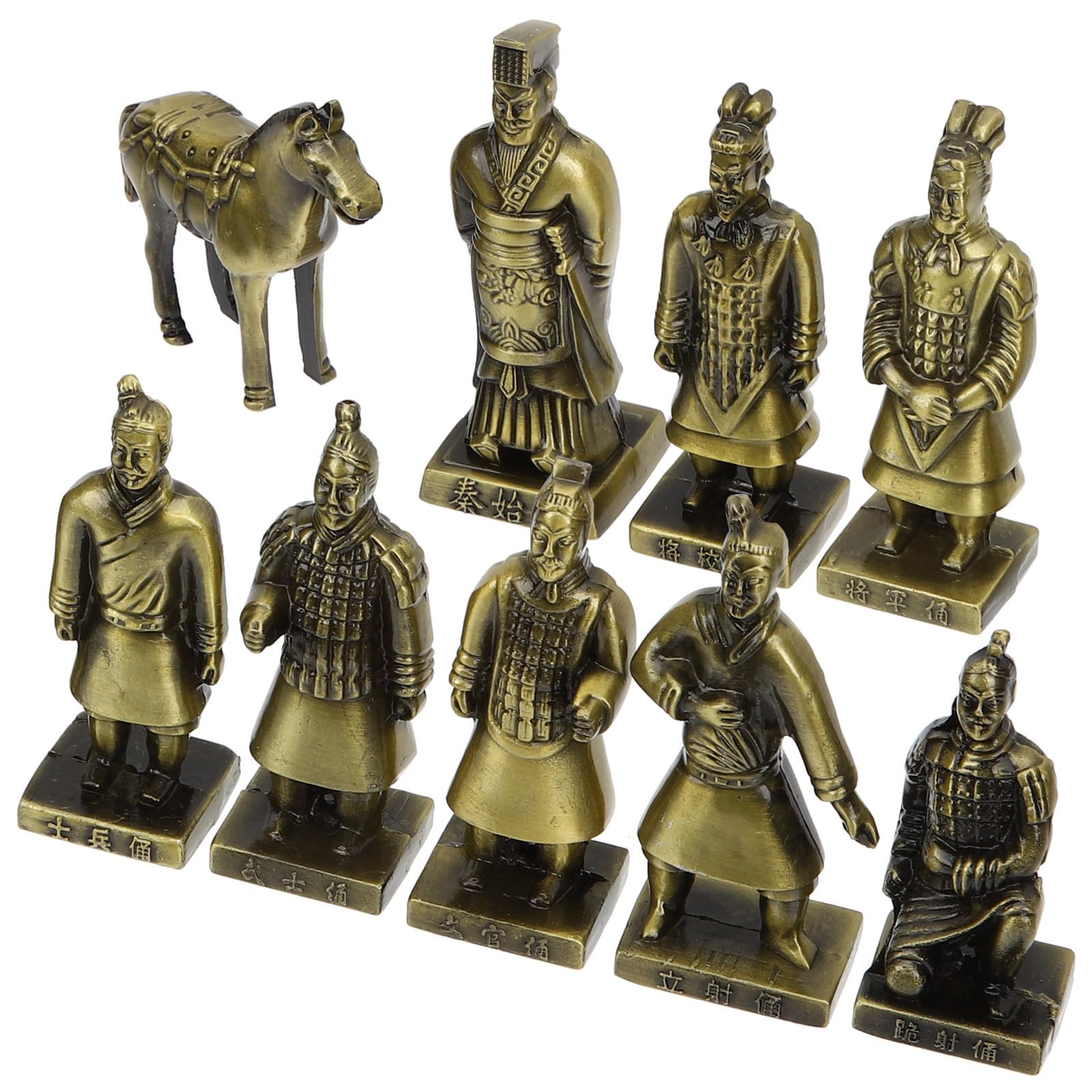 Figurine guerrier en terre cuite UPKOCH stable pour embellir un bureau terne