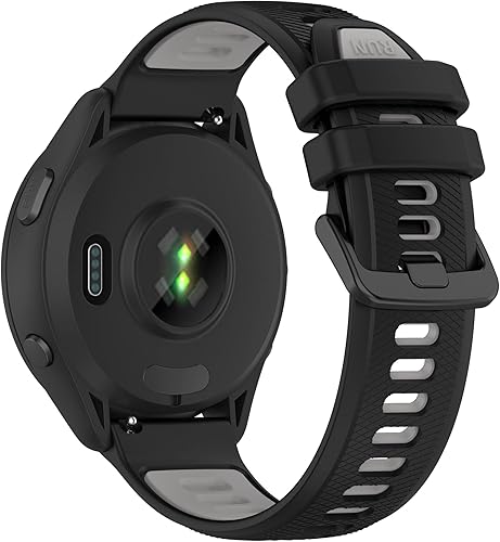 Miniatura 2 de Compatible con Garmin Forerunner 265S 255S Correas de reloj, correas de repuesto de silicona duraderas de liberación rápida de 18mm. Compatible con
