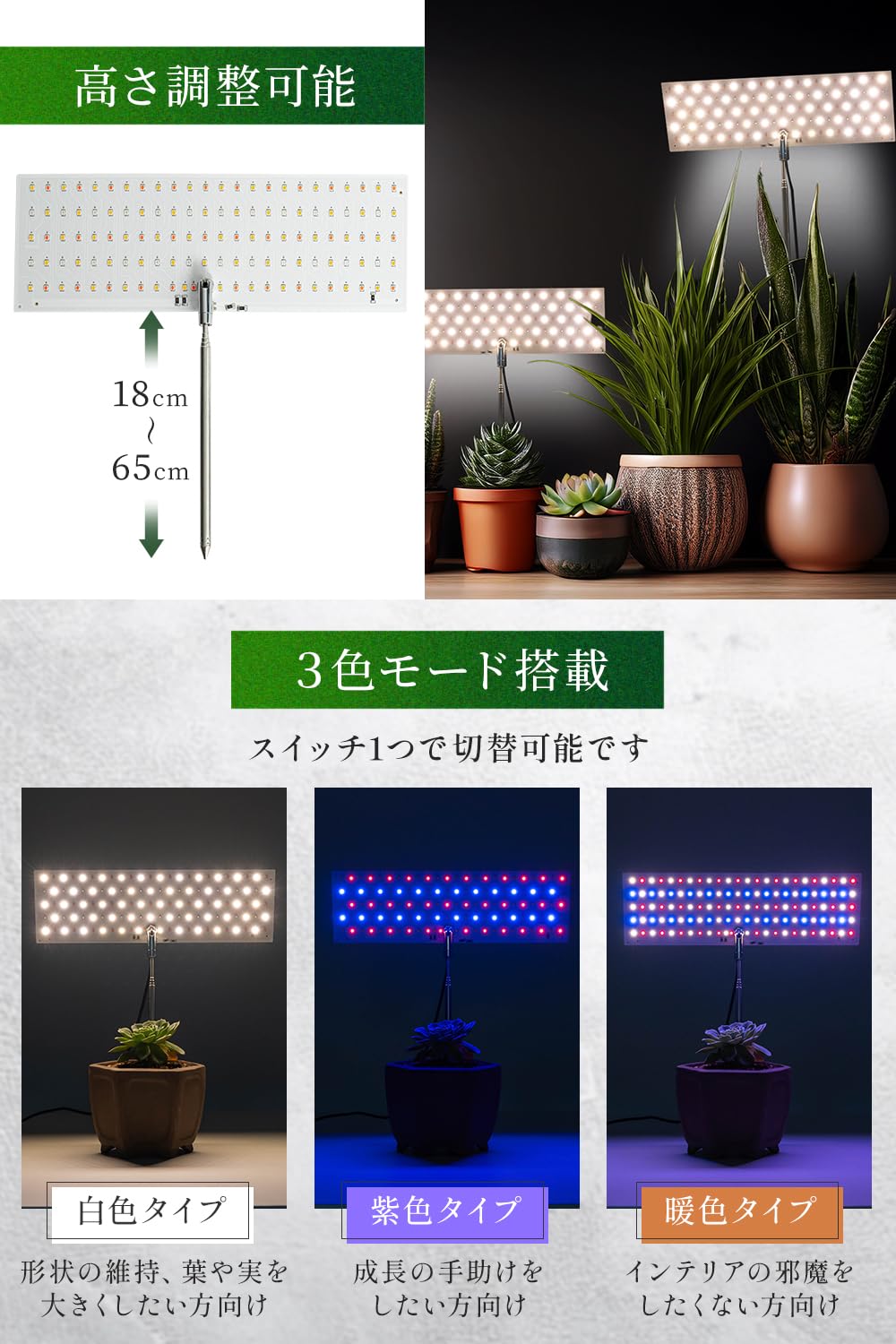 Amazon.co.jp: 植物育成ライト LED （初心者専用）【植物育成のプロ2