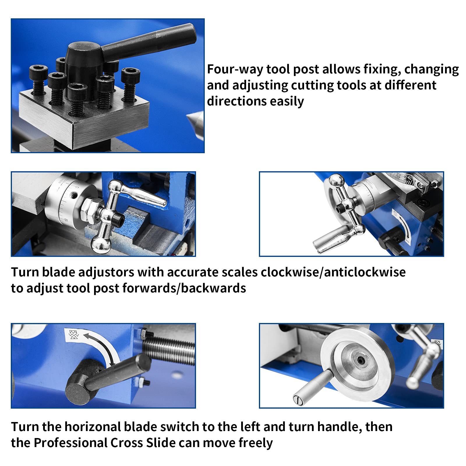 SENDUO Upgrated Mini Lathe 7"X14",Metal Lathe Variable Speed 02500RPM