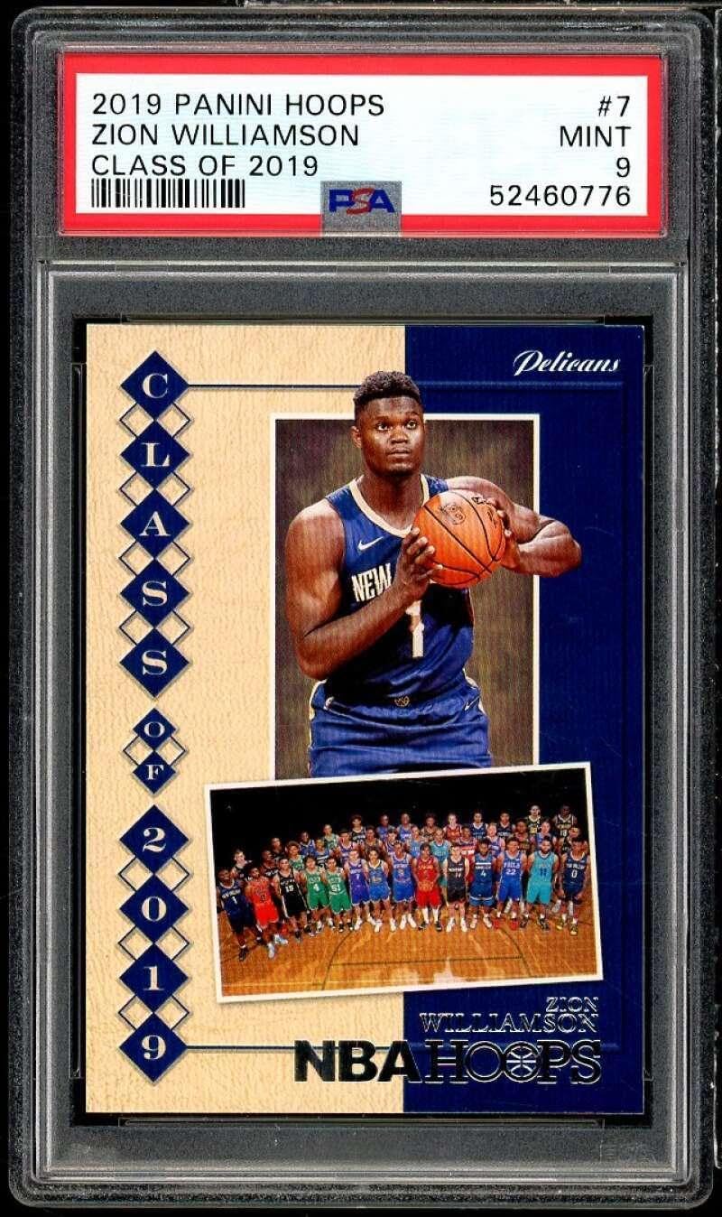 Zion Williamson Rookie Card 2019-20 Panini Hoops Class of 2019#7 PSA 9 - Basketball Slabbed Rookie Cards