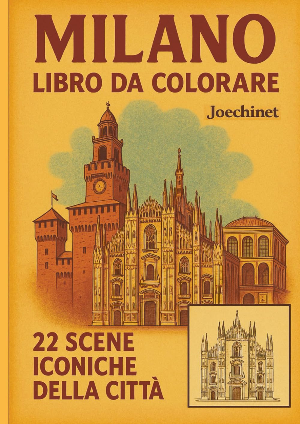 Milano - Libro da Colorare per Adulti e Ragazzi: 22 Illustrazioni Iconiche della Città + Memory Stampabile tramite QR (Città da Colorare - Italia)