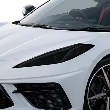 BOGAR TECH DESIGNS Precut for Chevrolet Corvette C8 2020-2025 Full Headlight Head Light PPF Tint Kit, Dark Smoke
