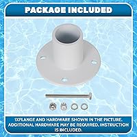 Vista 5 de ECOTRIC Brida de anclaje de cubierta de aluminio fundido sobre el suelo, escaleras/pasamanos/tobogán - 1 7/8 pulgadas de diámetro de 1.9 pulgadas